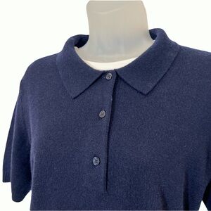 Rowing Blazers New York Midnight Blue Cashmere short sleeve women polo size M